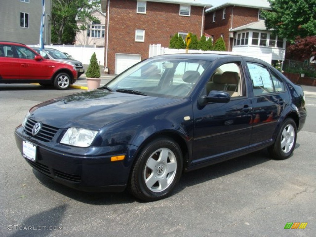 2000 Jetta GLS TDI Sedan - Atlantic Blue Pearl / Beige photo #3