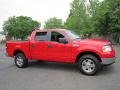 Bright Red 2005 Ford F150 XLT SuperCrew 4x4 Exterior