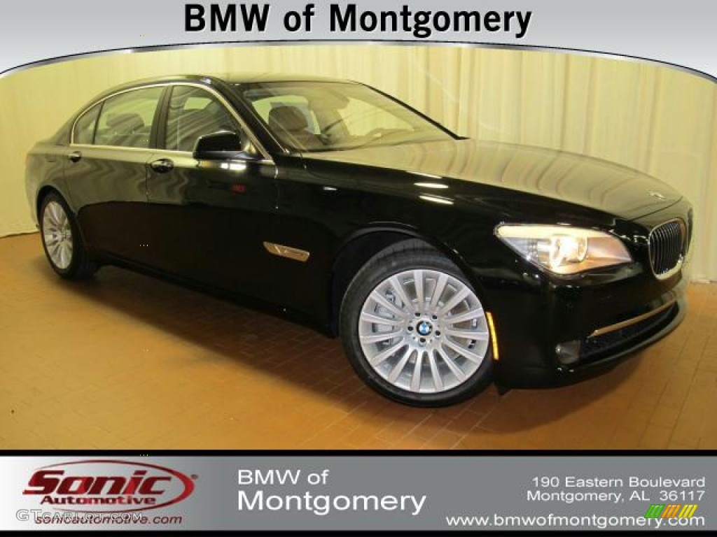 2012 7 Series 750Li Sedan - Jet Black / Saddle/Black photo #1