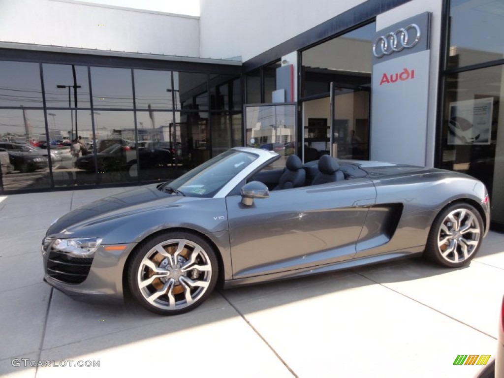 Daytona Grey Pearl Effect 2011 Audi R8 Spyder 5.2 FSI quattro Exterior Photo #65342364