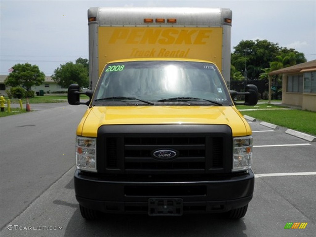 2008 E Series Cutaway E350 Commercial Moving Truck - Yellow / Medium Flint photo #3