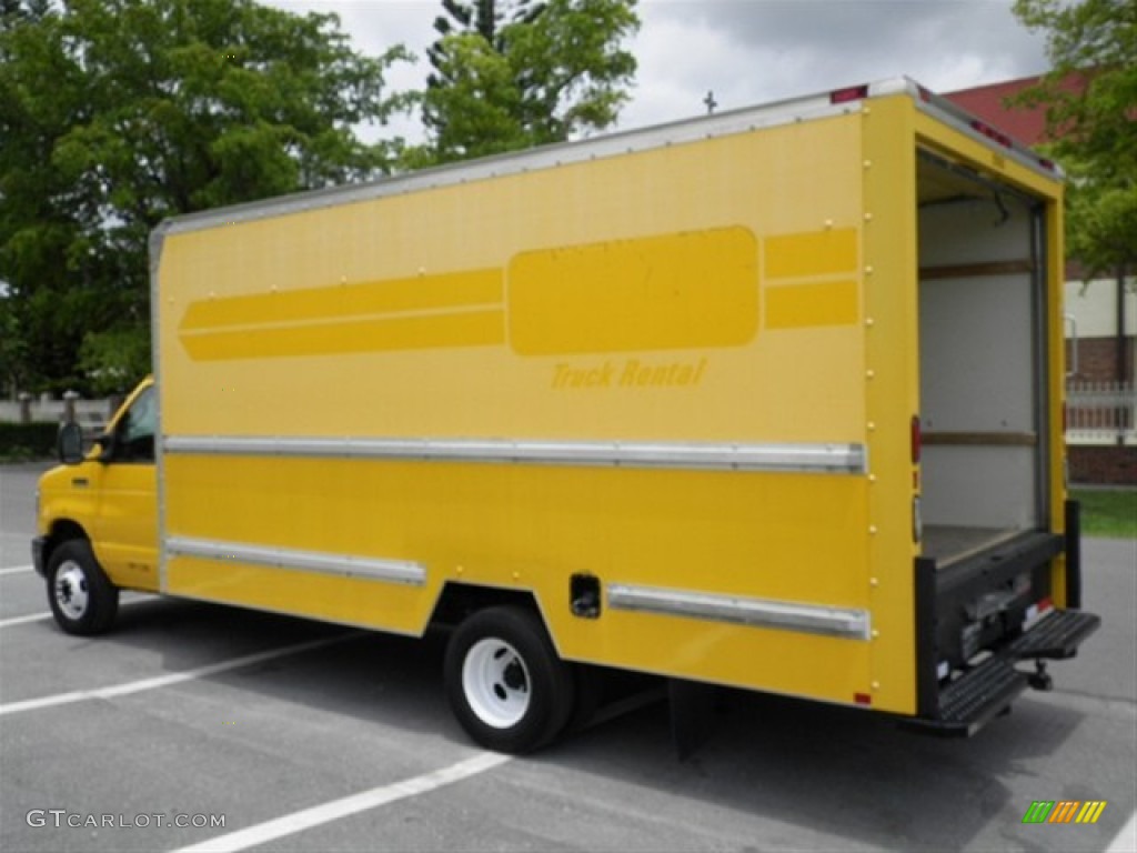 2008 E Series Cutaway E350 Commercial Moving Truck - Yellow / Medium Flint photo #7