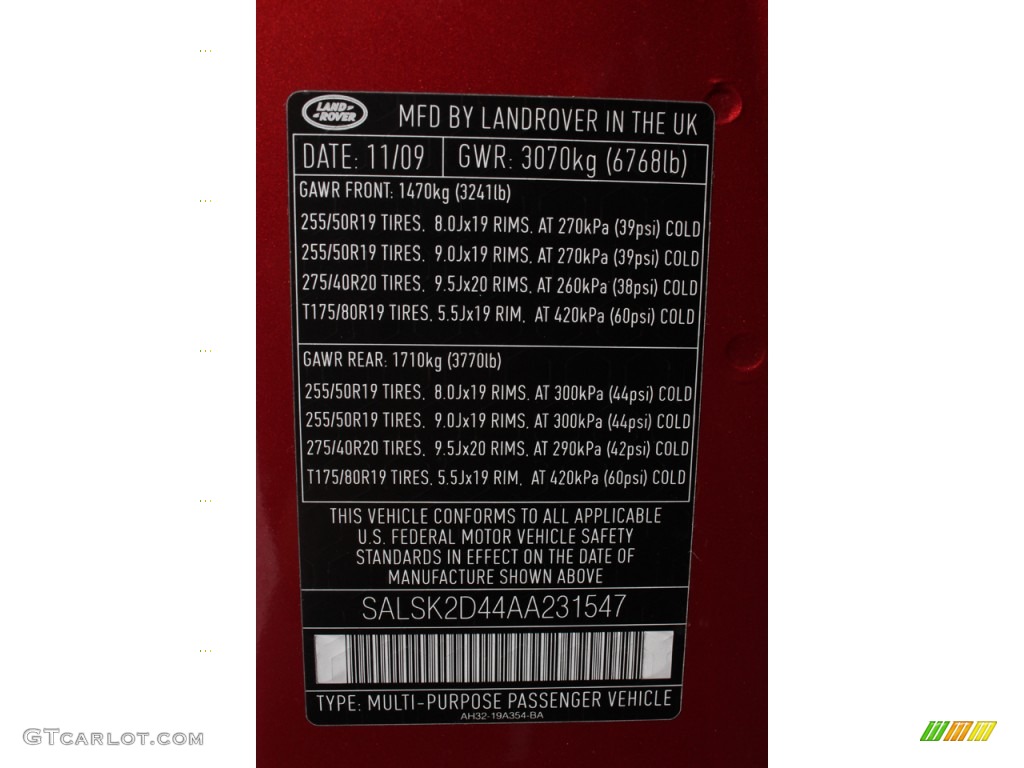 2010 Range Rover Sport HSE - Rimini Red / Ebony/Lunar Stitching photo #27
