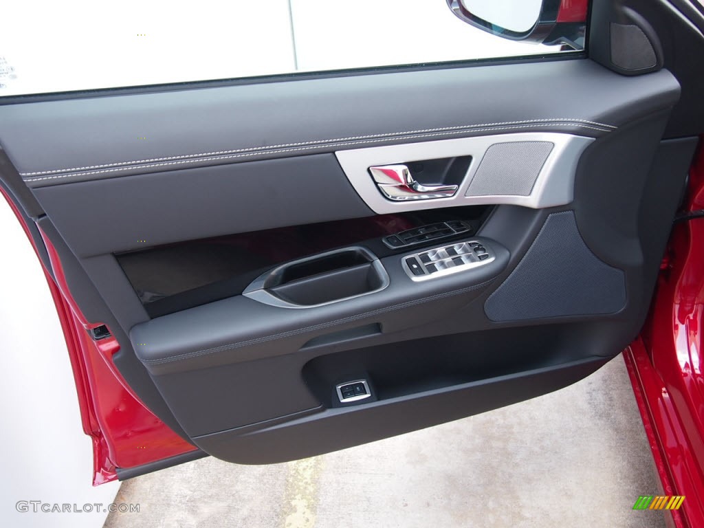 2012 Jaguar XF Portfolio Warm Charcoal/Warm Charcoal Door Panel Photo #65345619