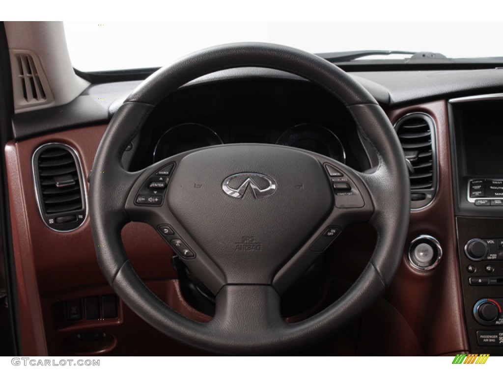 2008 Infiniti EX 35 AWD Chestnut Steering Wheel Photo #65345757