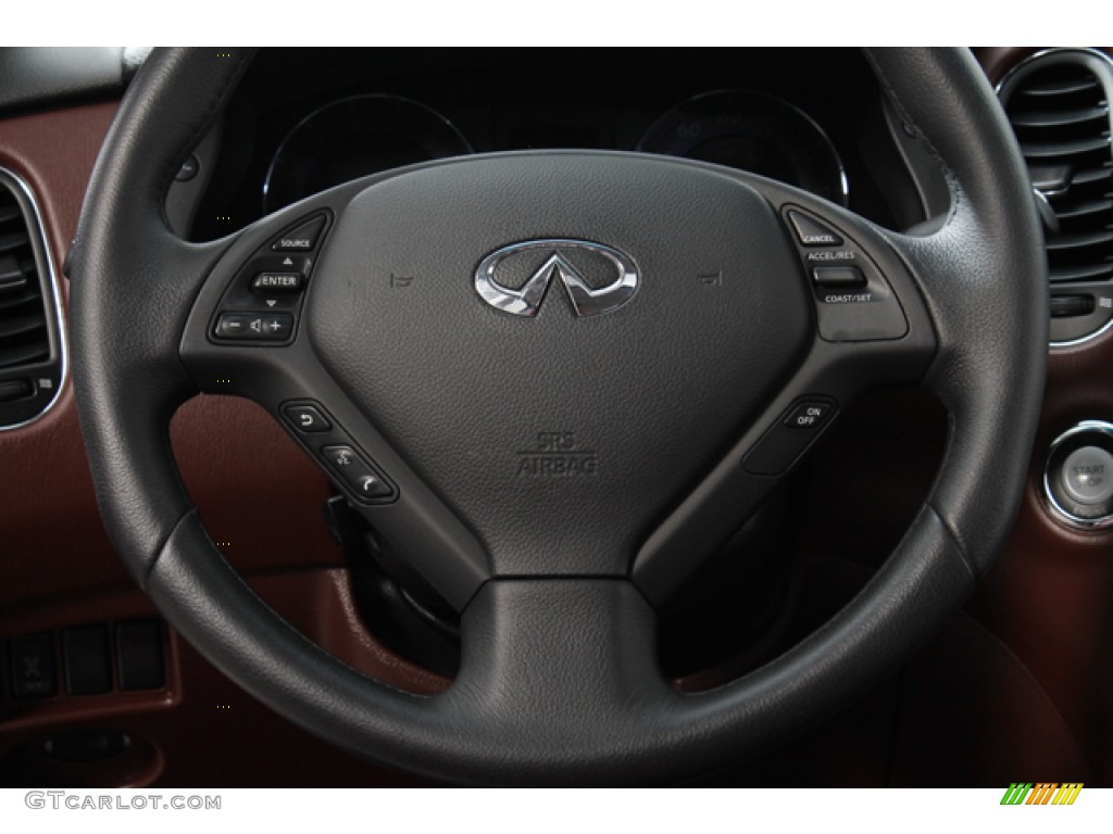 2008 Infiniti EX 35 AWD Chestnut Steering Wheel Photo #65345767