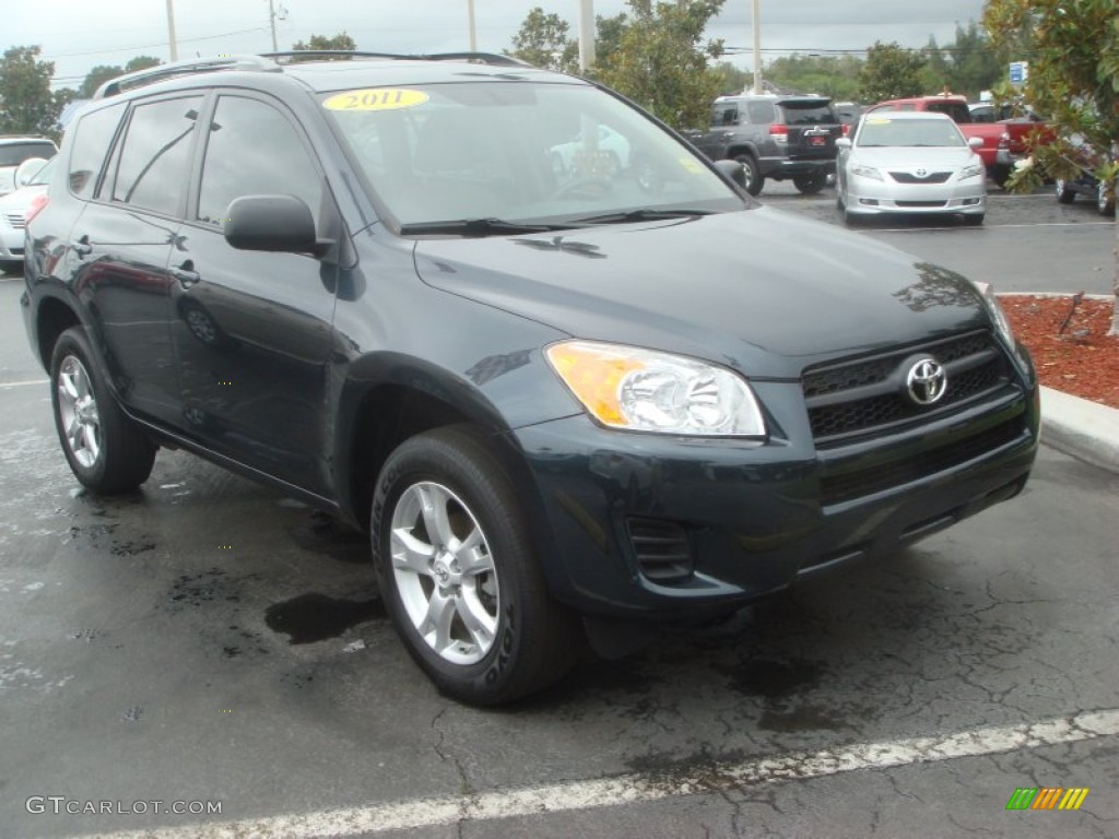 2011 RAV4 I4 - Black Forest Metallic / Sand Beige photo #1