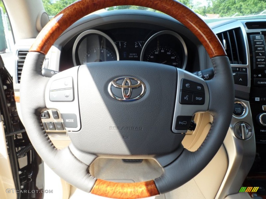 2013 Toyota Land Cruiser Standard Land Cruiser Model Sandstone Steering Wheel Photo #65351052