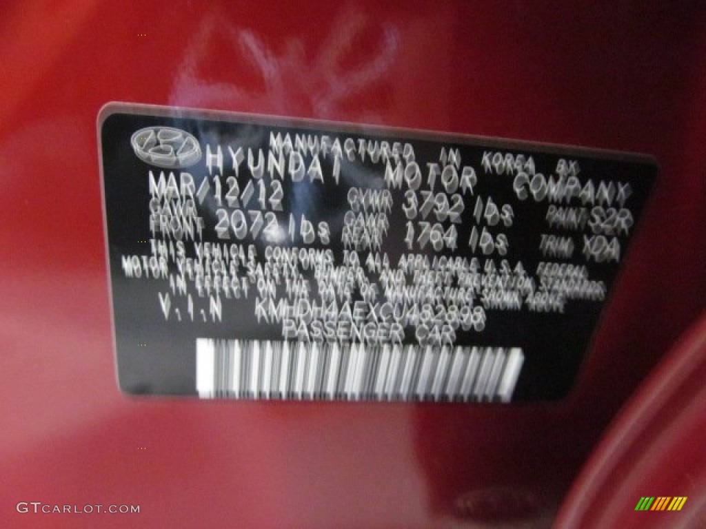 2012 Elantra Limited - Red Allure / Beige photo #10