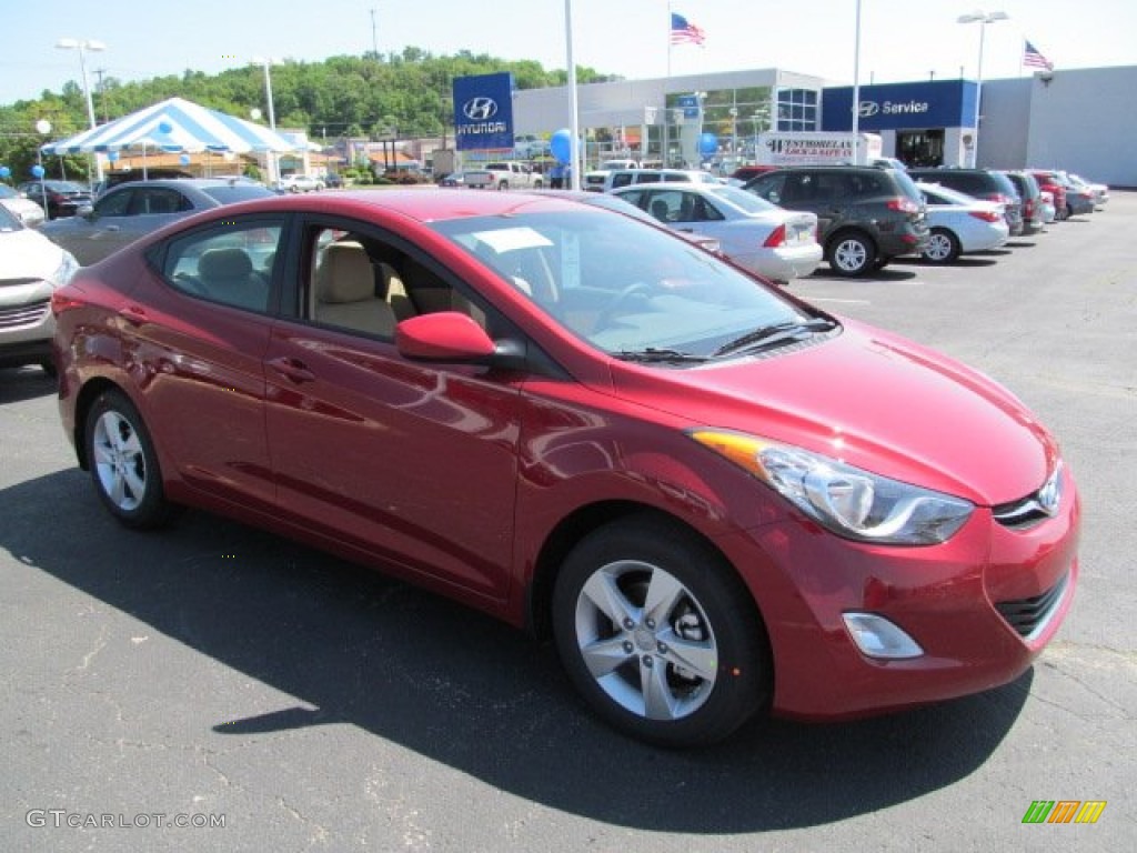 2013 Elantra GLS - Red Allure / Beige photo #1