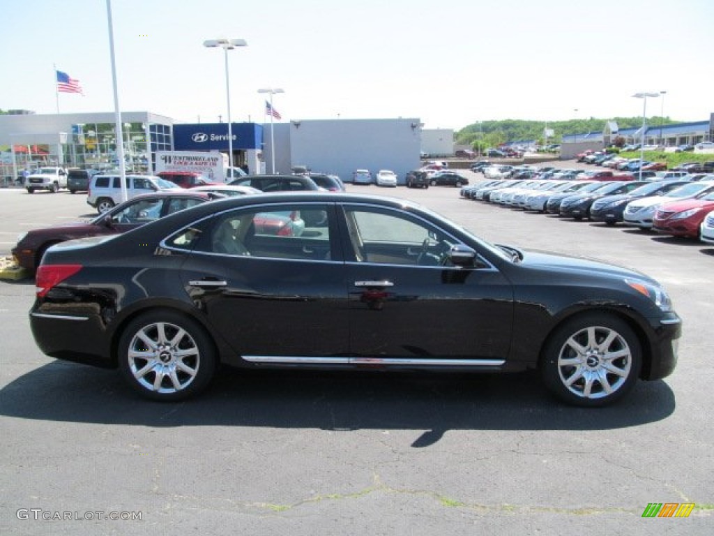 Black Noir Pearl 2012 Hyundai Equus Signature Exterior Photo #65352114