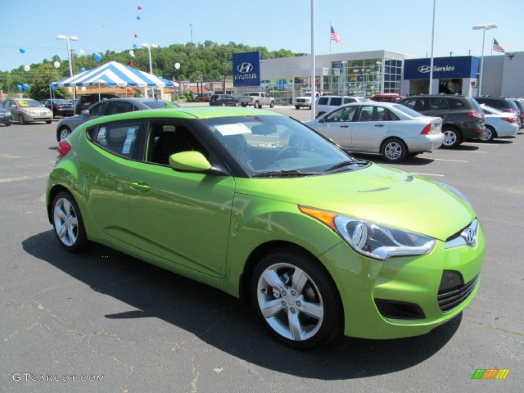 Electrolyte Green 2012 Hyundai Veloster Standard Veloster Model Exterior Photo #65352254