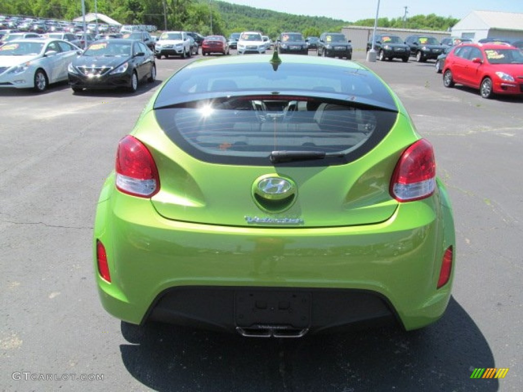 2012 Veloster  - Electrolyte Green / Black photo #4