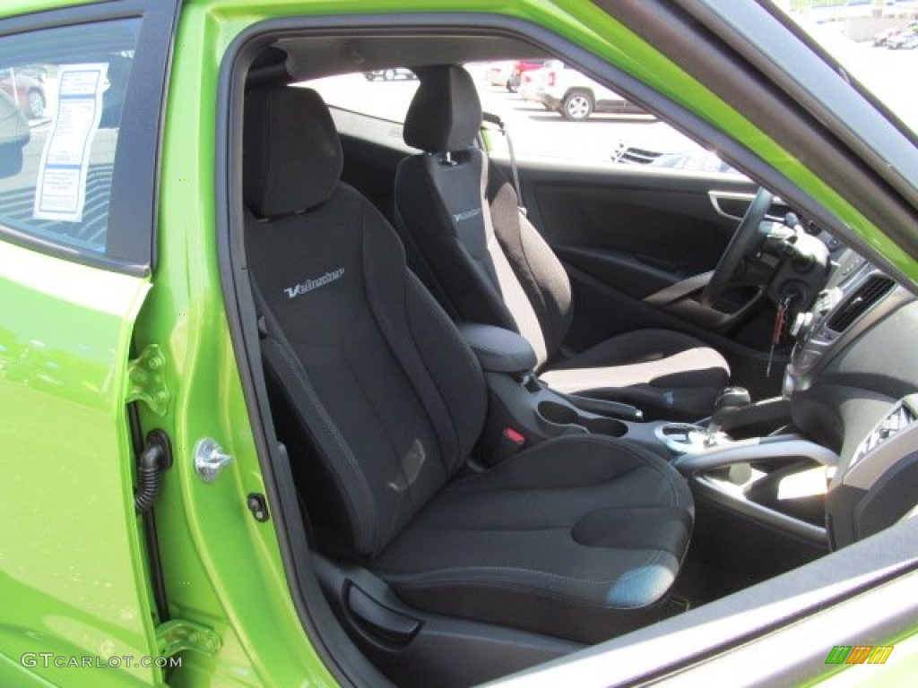 Black Interior 2012 Hyundai Veloster Standard Veloster Model Photo #65352324