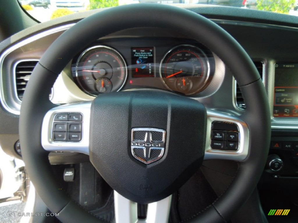 2012 Charger SXT - Bright White / Black photo #13