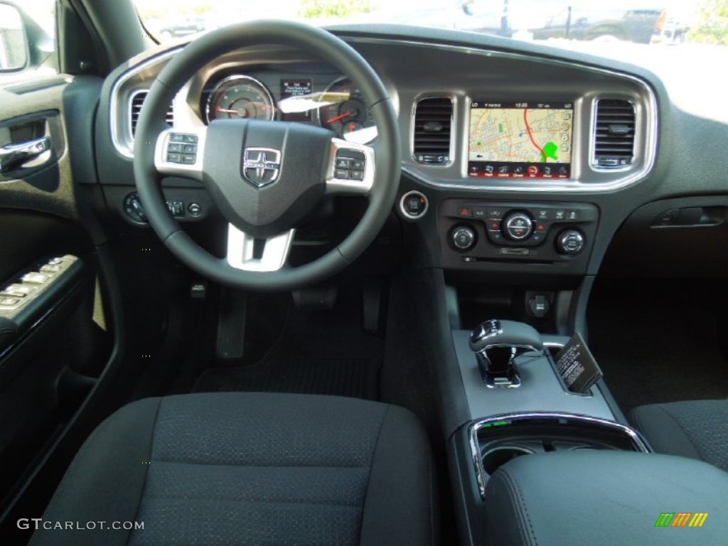 2012 Charger SXT - Bright White / Black photo #16