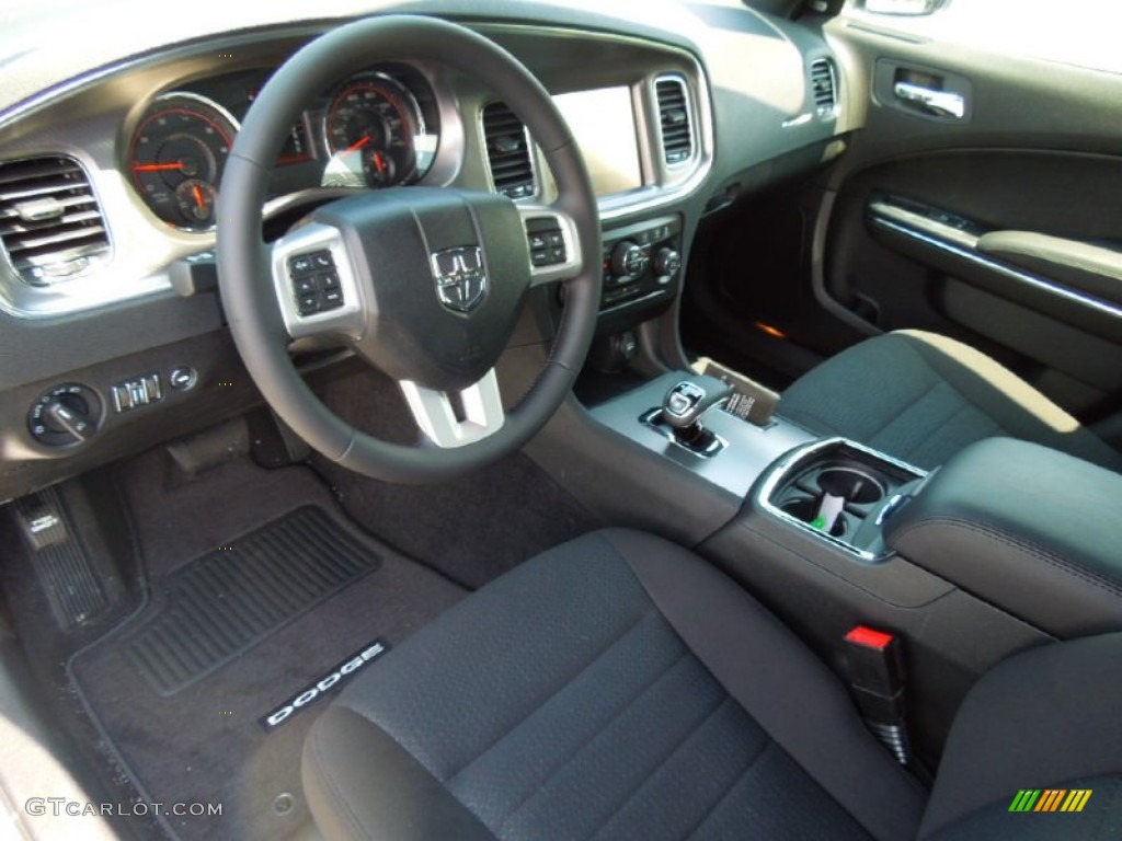 2012 Charger SXT - Bright White / Black photo #25