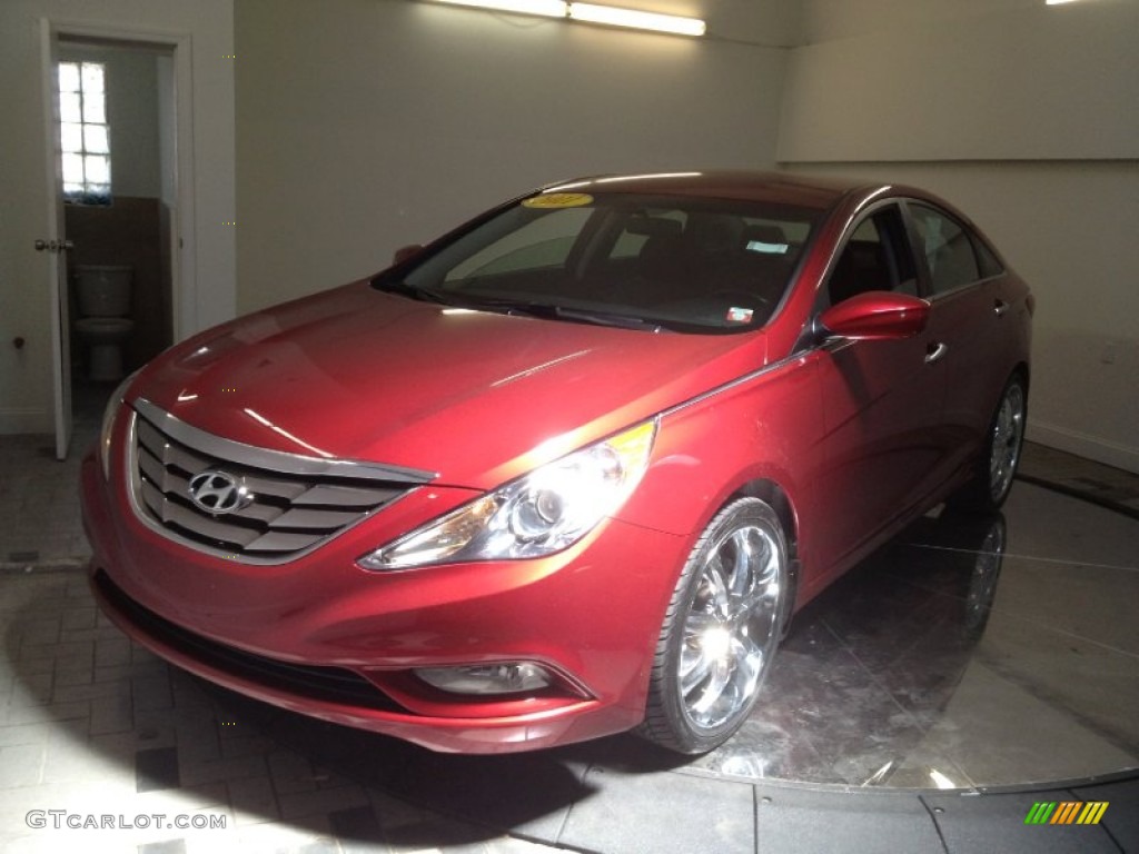 2011 Sonata SE - Venetian Red / Black photo #1