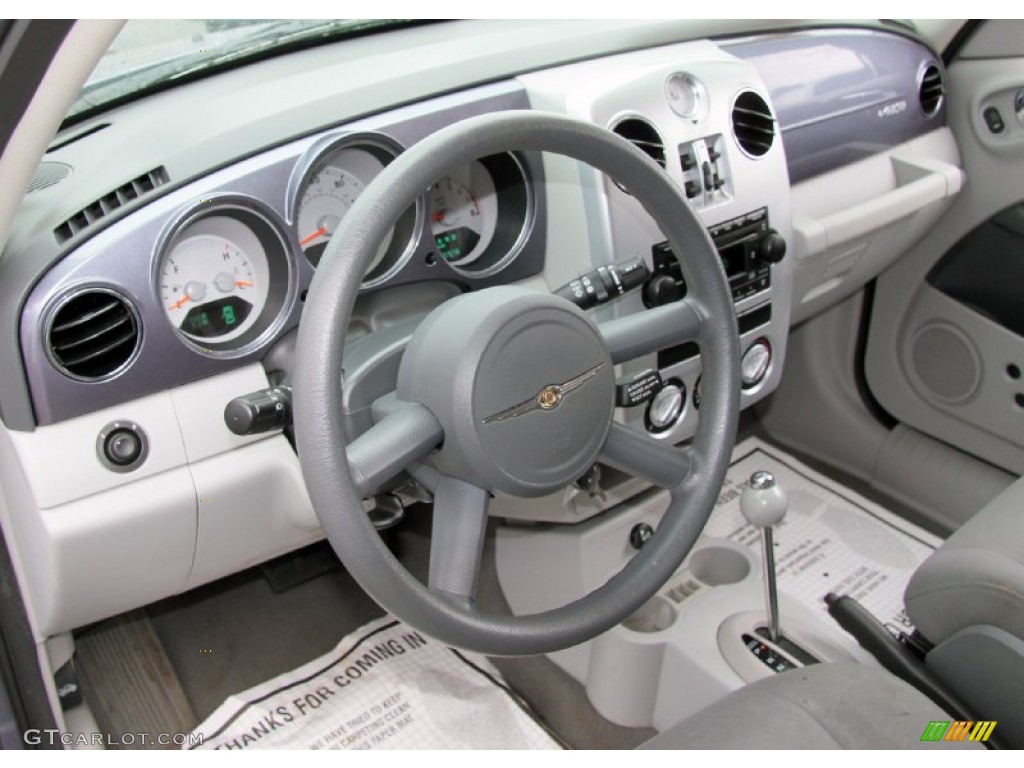 2007 Chrysler PT Cruiser Touring Pastel Slate Gray Steering Wheel Photo #65355990