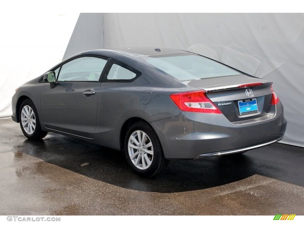 2012 Civic EX Coupe - Polished Metal Metallic / Gray photo #5