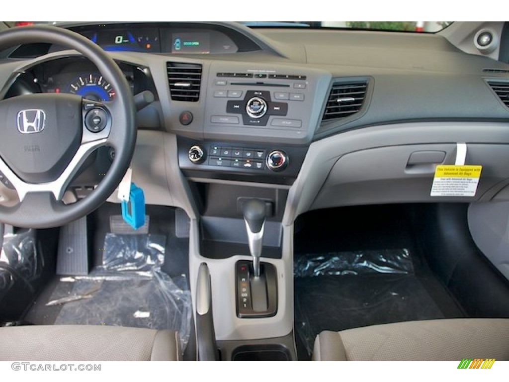 2012 Civic EX Coupe - Polished Metal Metallic / Gray photo #12