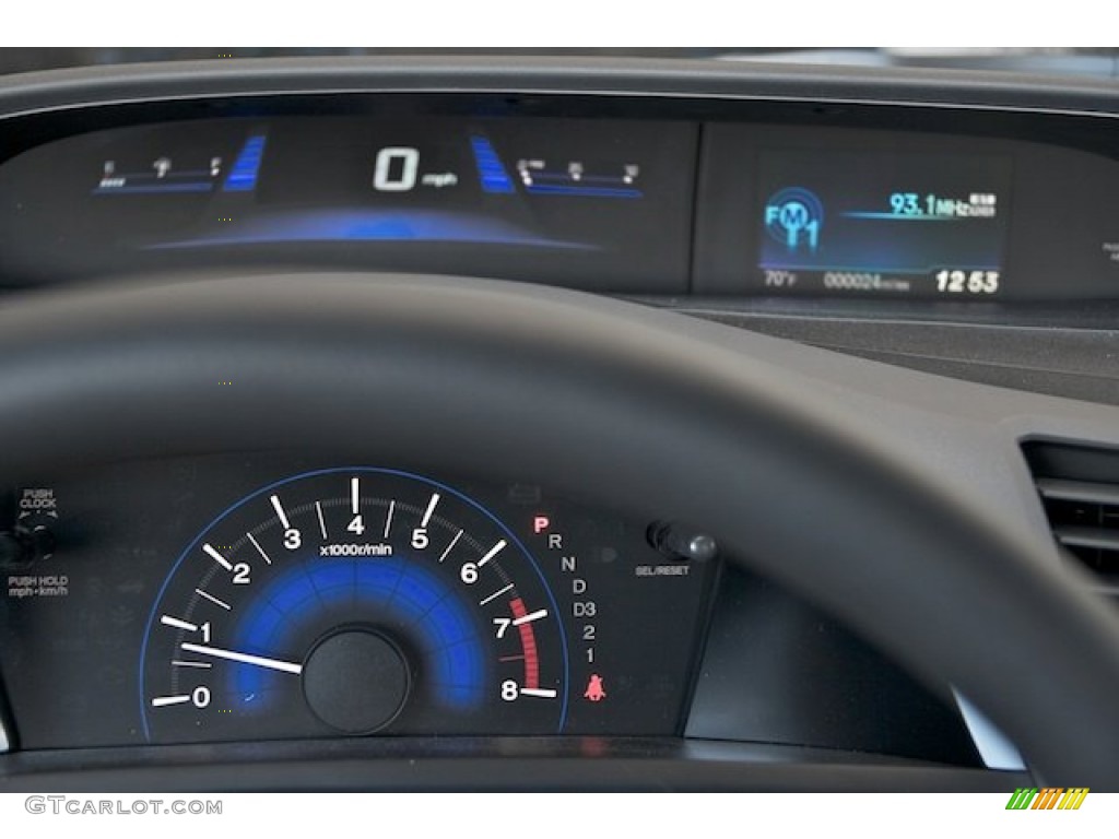 2012 Civic EX Coupe - Polished Metal Metallic / Gray photo #15