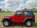 2011 Flame Red Jeep Wrangler Sport 4x4  photo #2