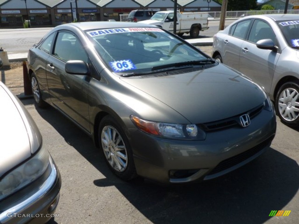 2006 Civic LX Coupe - Sparkle Gray Pearl / Gray photo #1