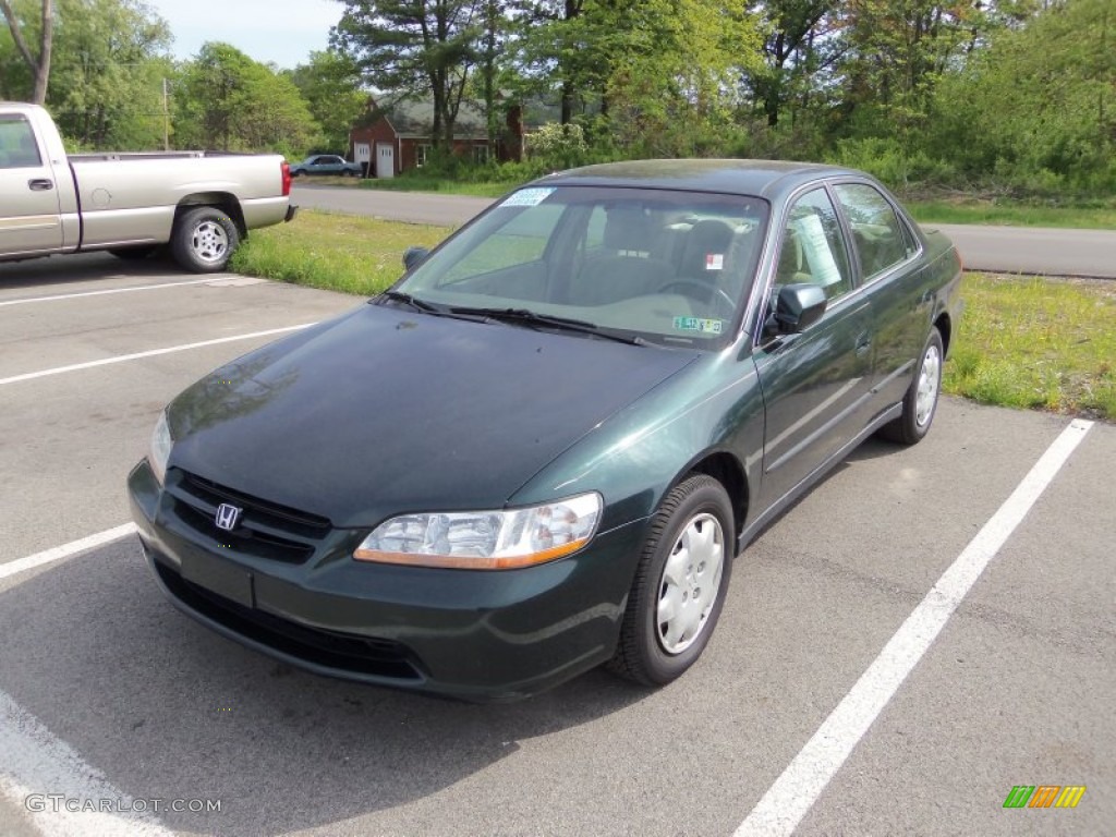 1999 Accord LX Sedan - Dark Emerald Pearl / Ivory photo #2