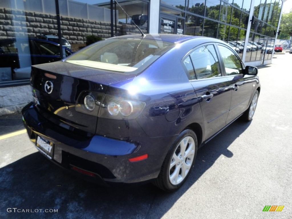 2008 MAZDA3 i Touring Sedan - Stormy Blue Mica / Beige photo #5