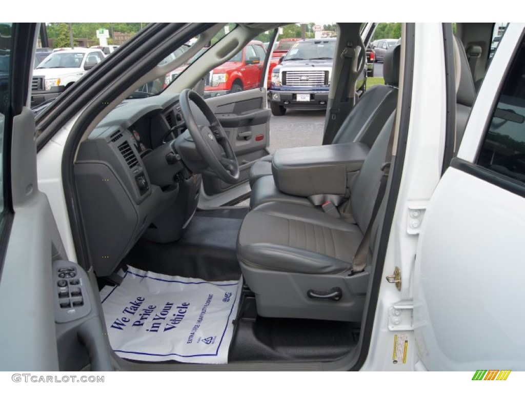 2007 Ram 1500 ST Quad Cab - Bright White / Medium Slate Gray photo #8