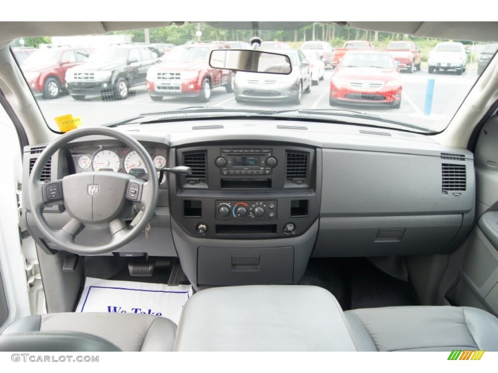 2007 Ram 1500 ST Quad Cab - Bright White / Medium Slate Gray photo #18