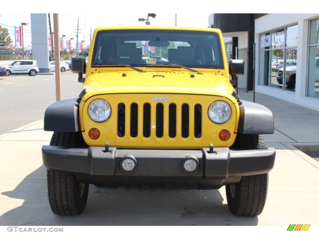 2009 Wrangler X 4x4 - Detonator Yellow / Dark Slate Gray/Medium Slate Gray photo #2