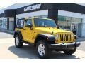 2009 Detonator Yellow Jeep Wrangler X 4x4  photo #3