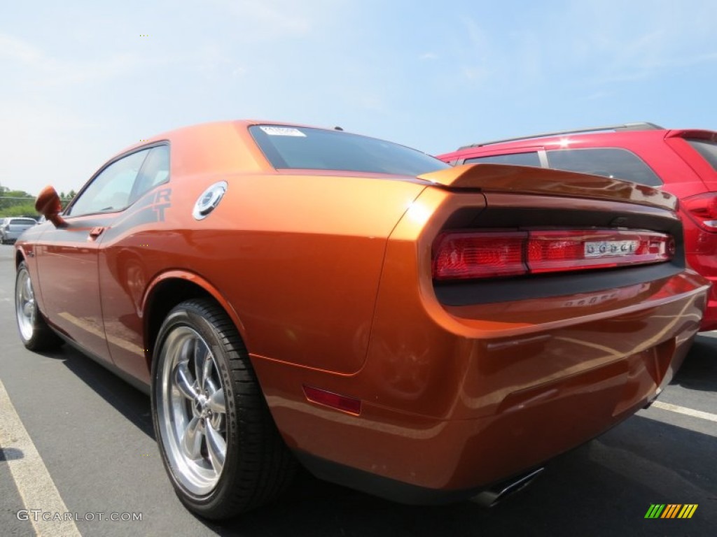 2011 Challenger R/T Classic - Toxic Orange Pearl / Dark Slate Gray photo #2