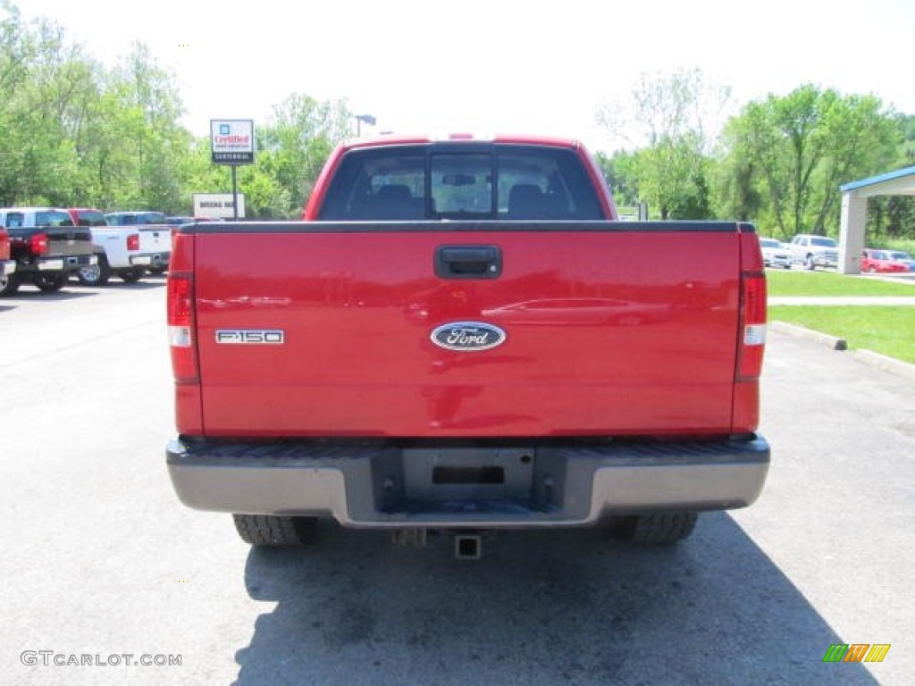 2005 F150 XLT SuperCab 4x4 - Bright Red / Black photo #3