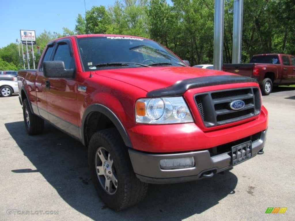 2005 F150 XLT SuperCab 4x4 - Bright Red / Black photo #5