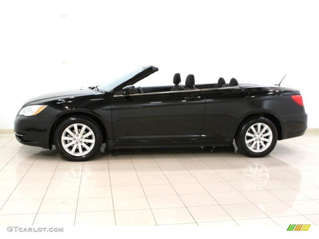 Brilliant Black Crystal Pearl 2011 Chrysler 200 Touring Convertible Exterior Photo #65370573