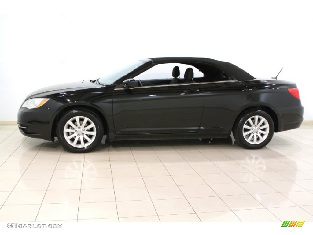 Brilliant Black Crystal Pearl 2011 Chrysler 200 Touring Convertible Exterior Photo #65370579