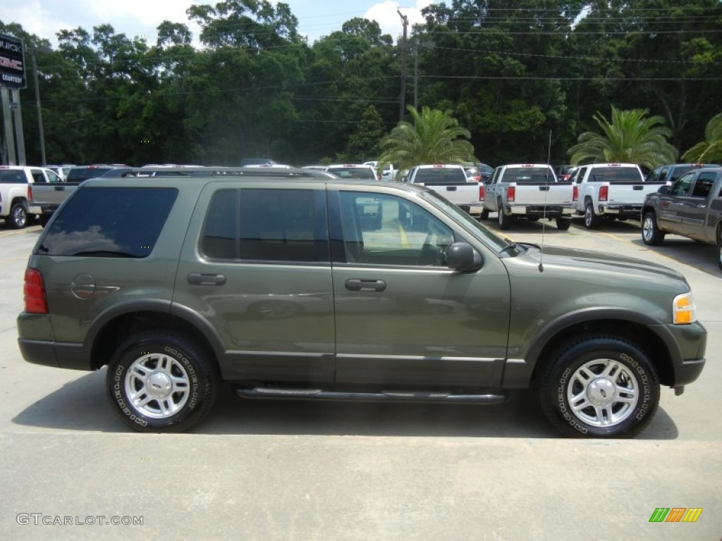 2003 Explorer XLT - Aspen Green Metallic / Medium Parchment Beige photo #4