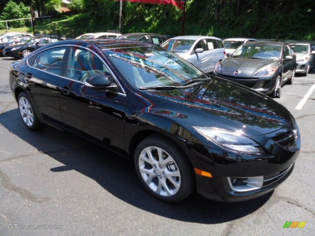 Ebony Black 2013 Mazda MAZDA6 i Grand Touring Sedan Exterior Photo #65373804