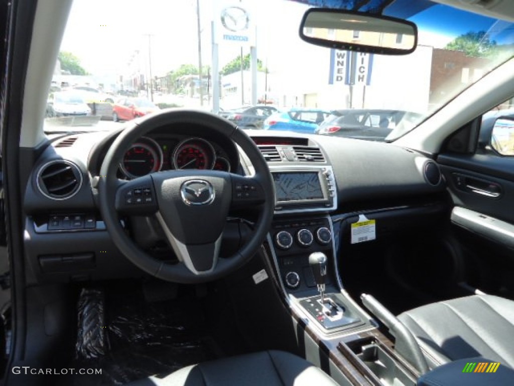 2013 Mazda MAZDA6 i Grand Touring Sedan Black Dashboard Photo #65373849