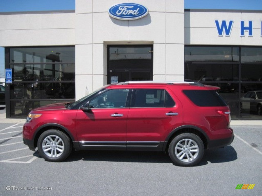 2013 Explorer XLT 4WD - Ruby Red Metallic / Charcoal Black photo #1