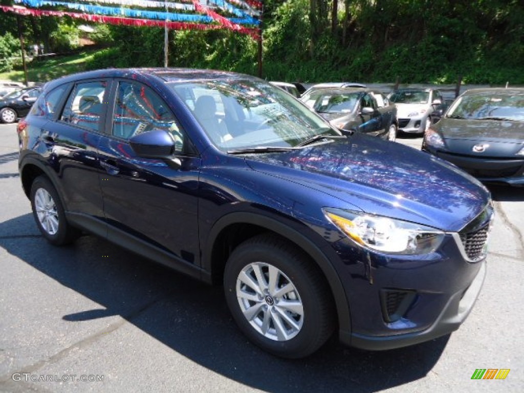 2013 CX-5 Sport AWD - Stormy Blue Mica / Sand photo #7