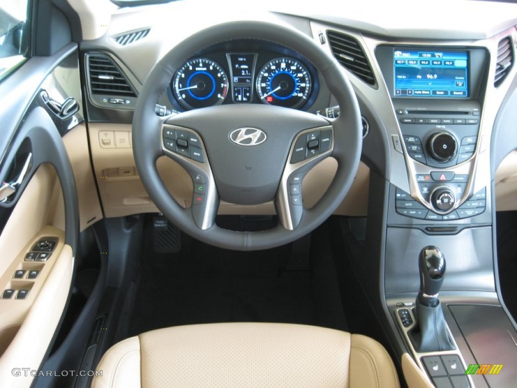 2012 Hyundai Azera Standard Azera Model Camel Steering Wheel Photo #65375688