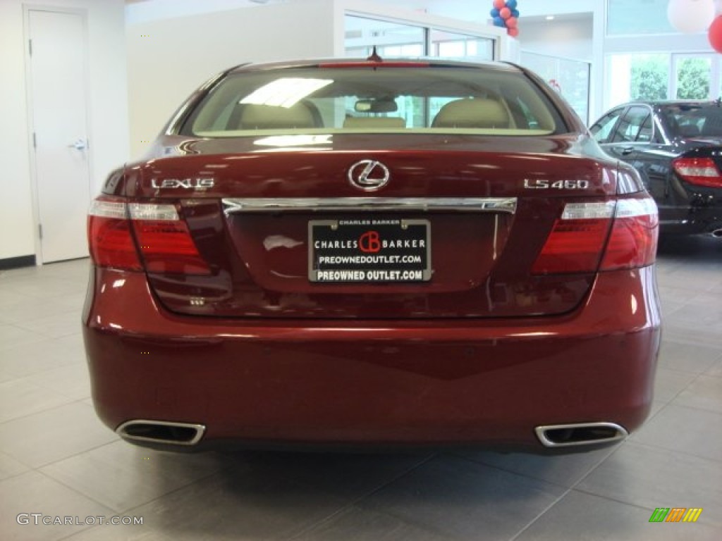 2008 LS 460 - Noble Spinel Red Mica / Cashmere photo #2