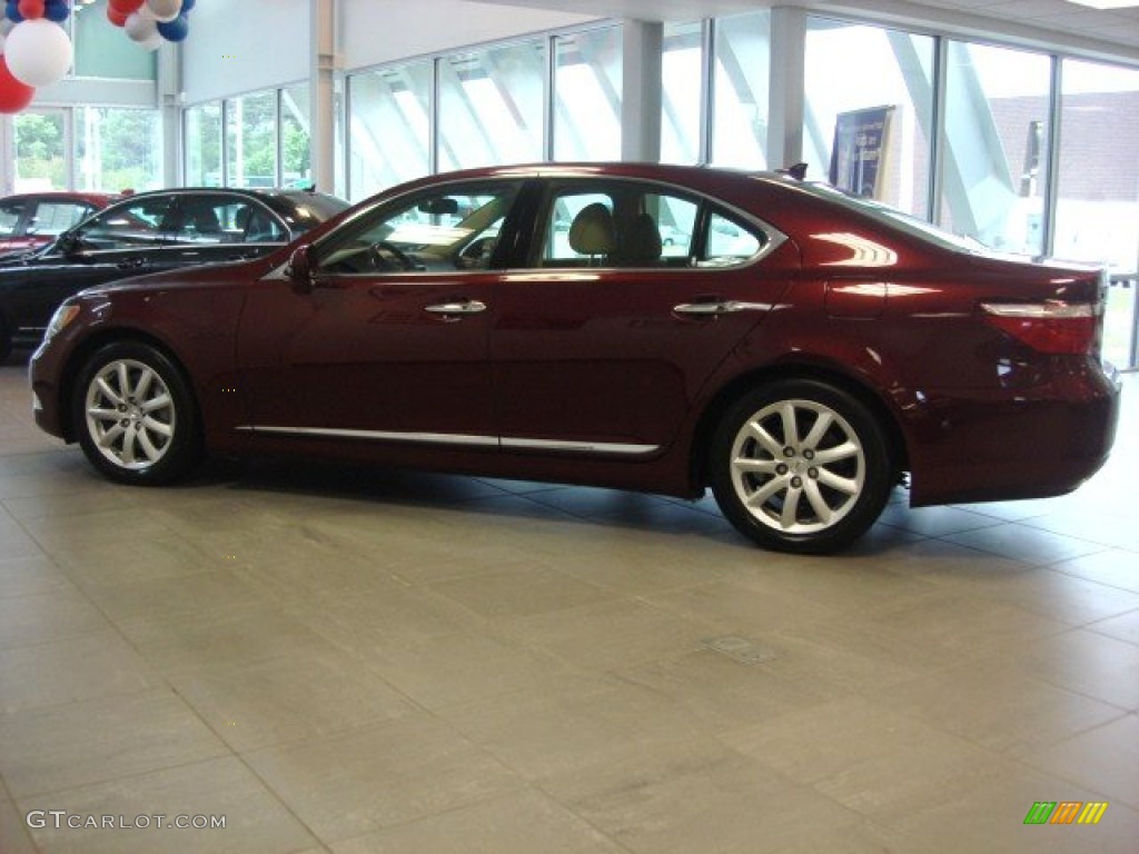 2008 LS 460 - Noble Spinel Red Mica / Cashmere photo #4