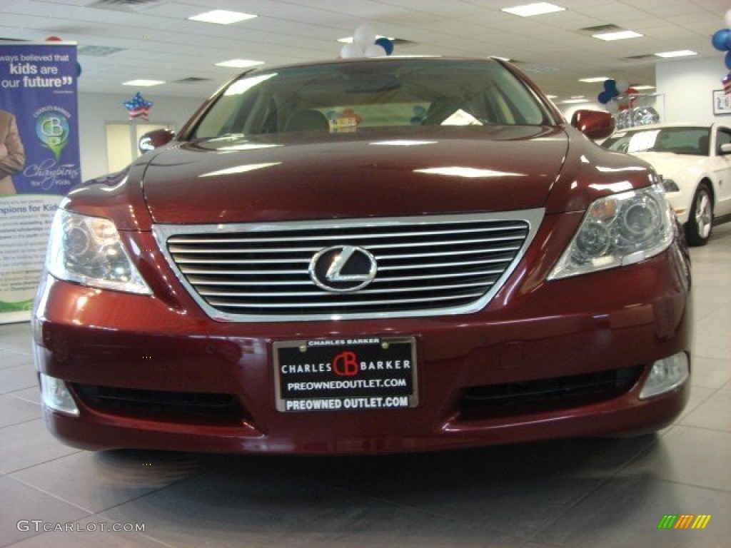 2008 LS 460 - Noble Spinel Red Mica / Cashmere photo #6
