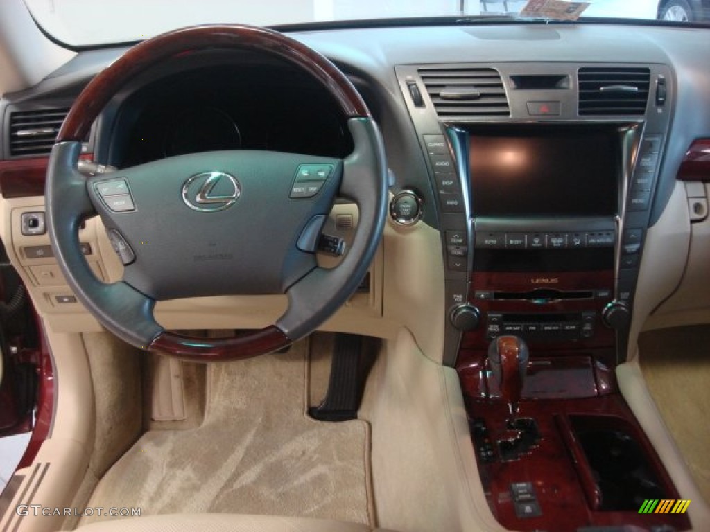 2008 LS 460 - Noble Spinel Red Mica / Cashmere photo #10