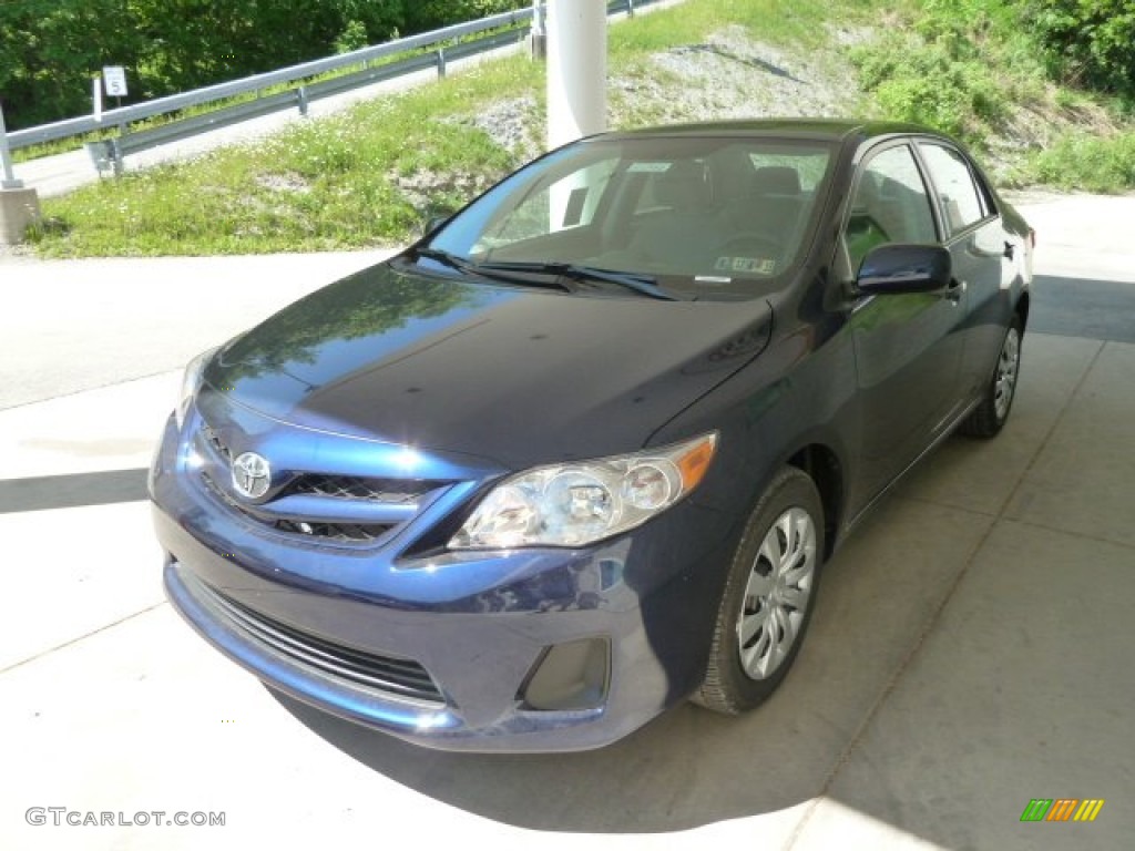 2012 Corolla LE - Nautical Blue Metallic / Bisque photo #5